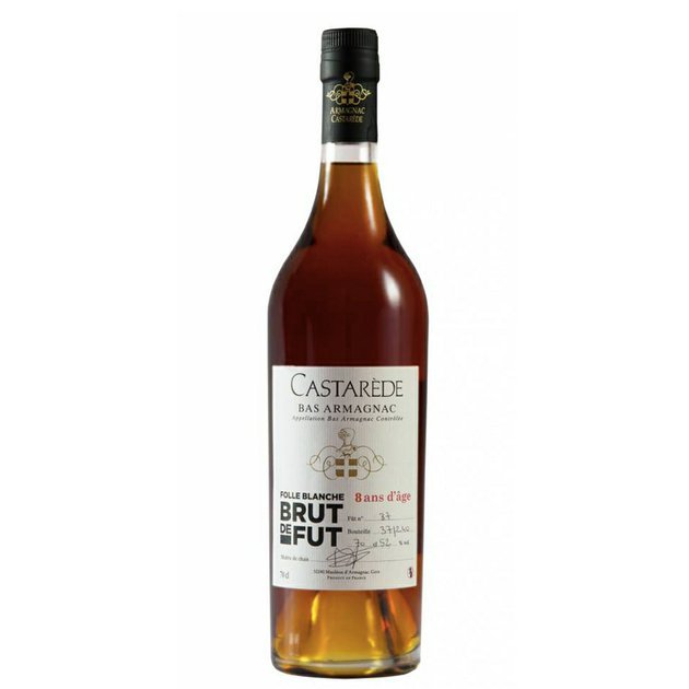 Armagnac Castarede Brut de Fut 0,7l 8 ans d´age Folle Blanche 52%.jpg